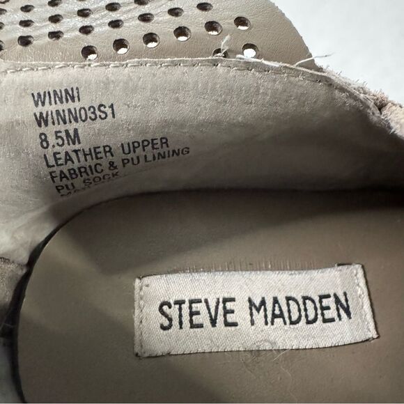 Steve Madden Winni Heeled High Top Shoe Size 8.5 Suede Grey Casual Minimalist - Picture 4 of 7